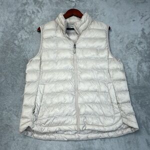 32 Degrees Women's XL Puffer Vest Beige Nylon e0790